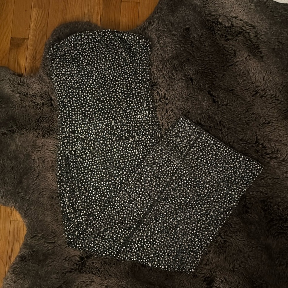 Oh Polly- Embellished Maxi Strapless Dresss